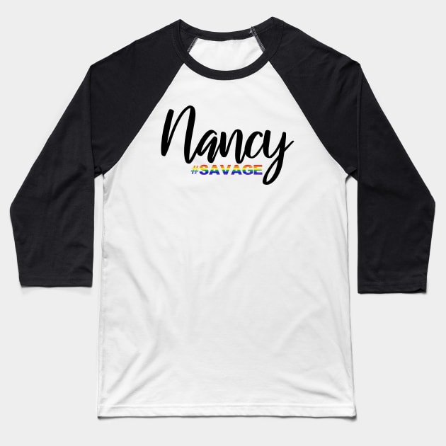 Funny Nancy Pelosi Savage Meme Rainbow Political Gifts Baseball T-Shirt by gillys